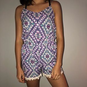 Tribal print romper